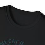 Cat Therapist T-Shirt — "My Cat Is My Therapist" Funny Cat Lover Tee