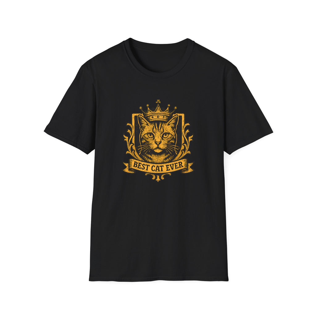 Cat Crest T-Shirt — "Best Cat Ever" Vintage Royal Cat Tee