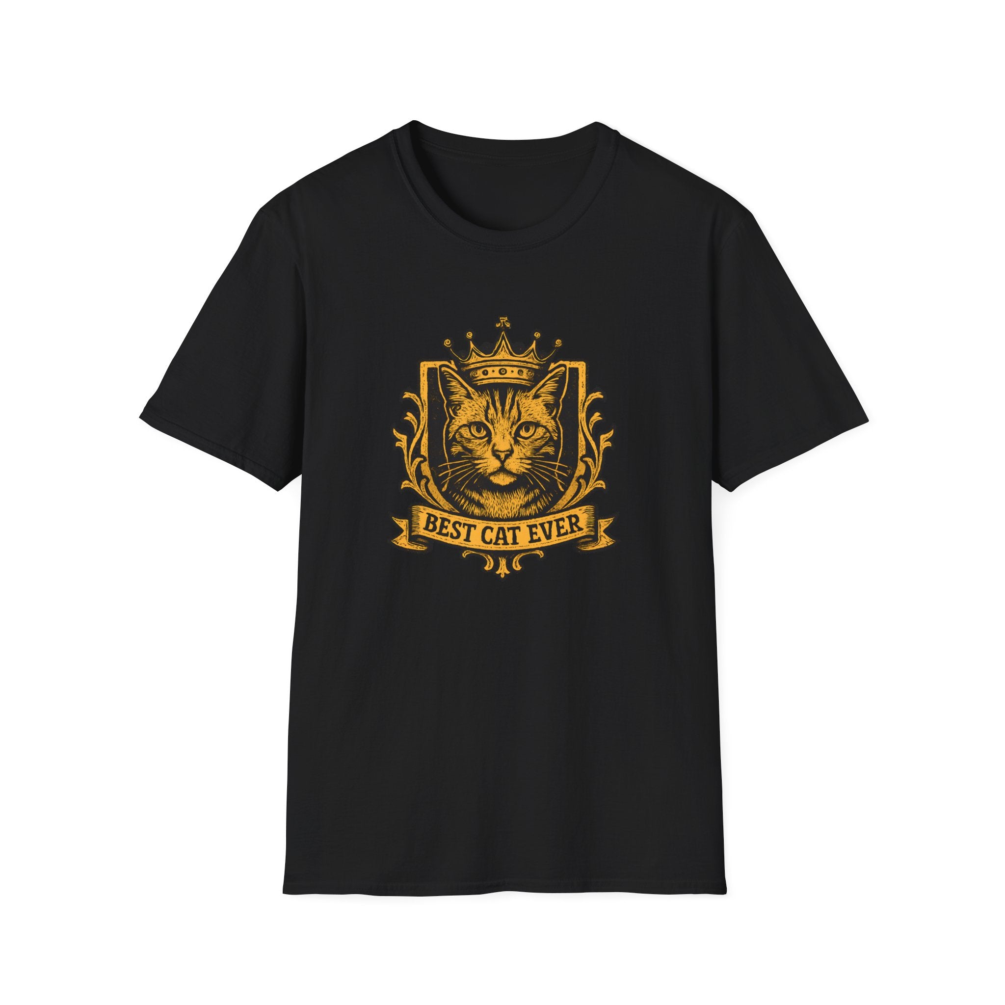 Cat Crest T-Shirt — "Best Cat Ever" Vintage Royal Cat Tee