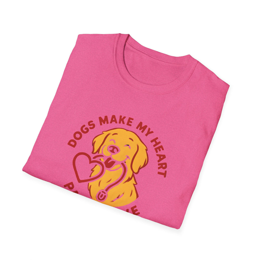 Dogs Make My Heart Pawsitive T-Shirt — Cute Dog Lover Graphic Tee