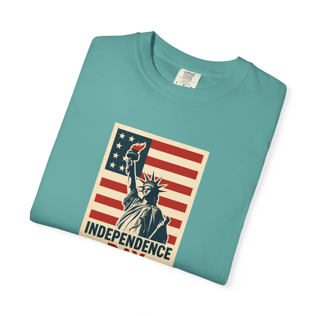 Independence Day T-Shirt – Statue of Liberty American Flag July 4th Graphic Tee