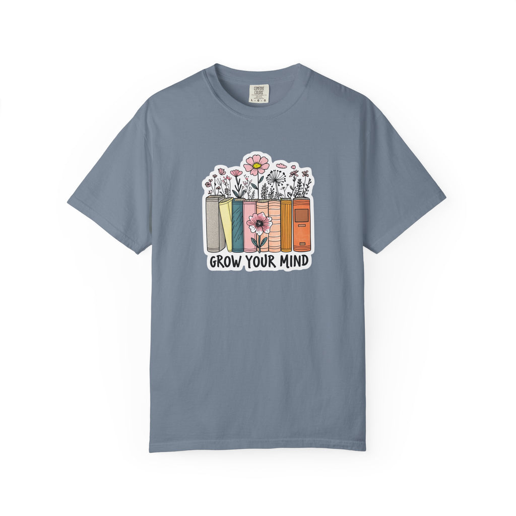 Grow Your Mind Book Stack T-Shirt