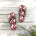 OU Crimson Logo Flip Flops — College Pride Beach Sandals