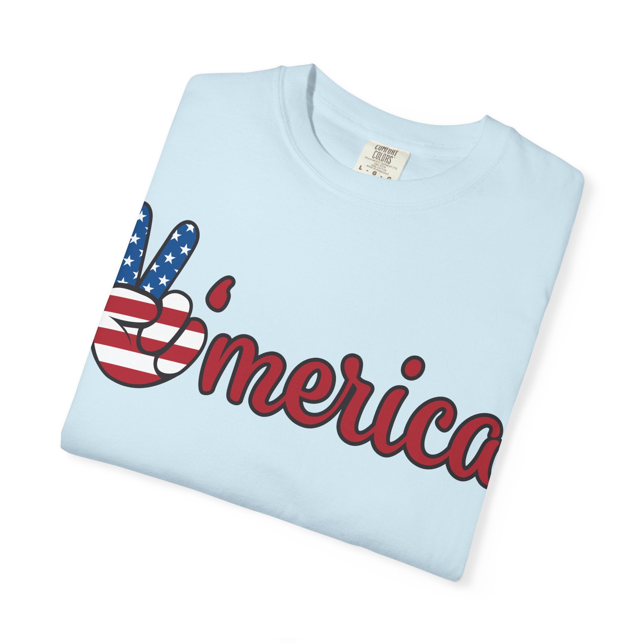 'Merica Peace Sign T-Shirt — Patriotic USA Flag Graphic Tee for 4th of July
