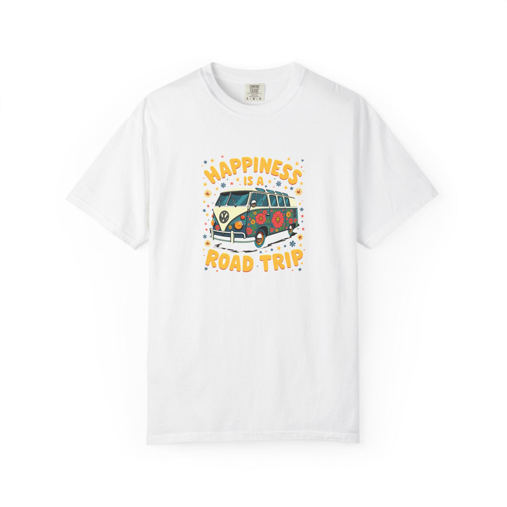 Road Trip T-Shirt — "Happiness Is A Road Trip" Vintage Camper Tee