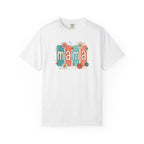 Mama Floral Tee — Retro Block Letter Mother's Day T-Shirt