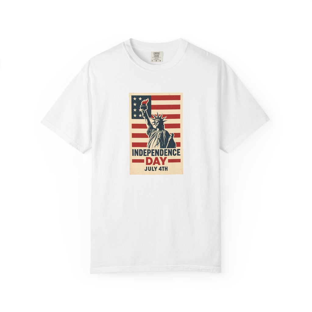 Independence Day T-Shirt – Statue of Liberty American Flag July 4th Graphic Tee