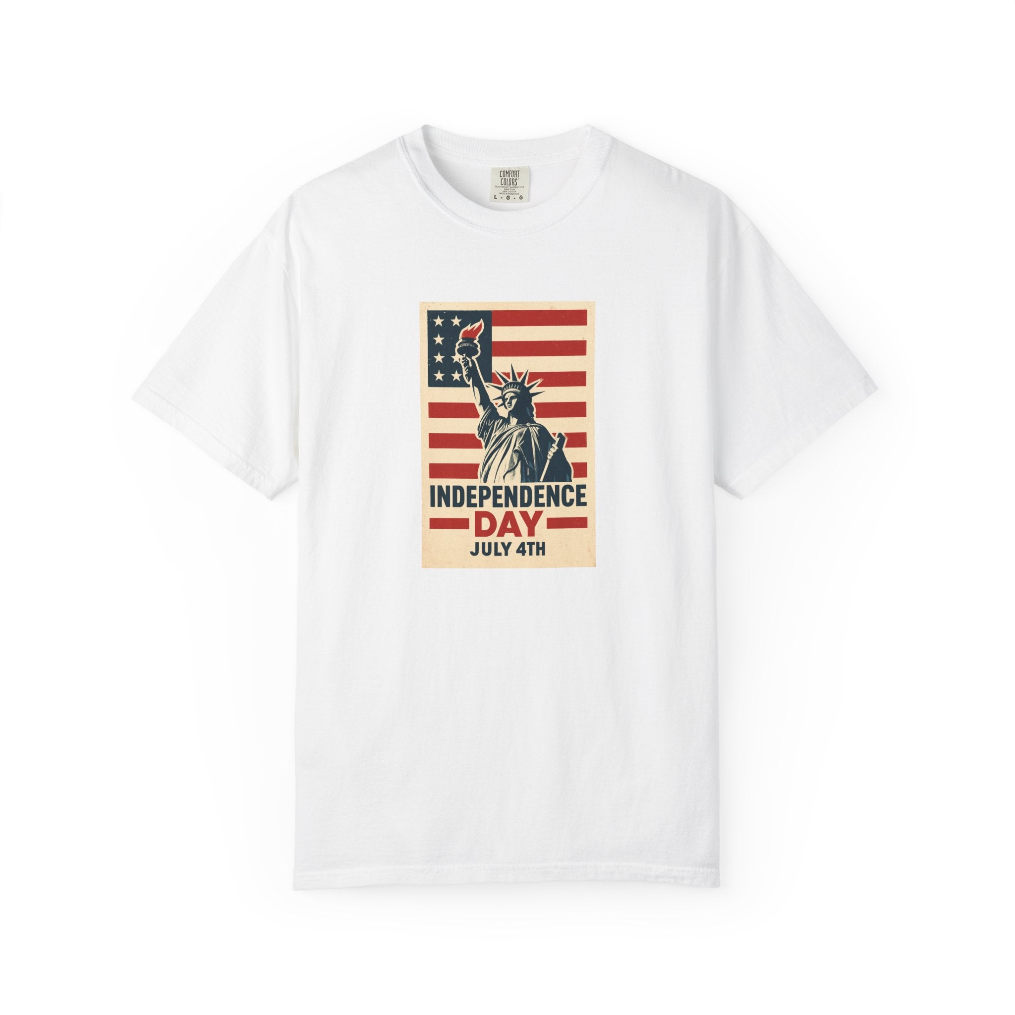Independence Day T-Shirt – Statue of Liberty American Flag July 4th Graphic Tee