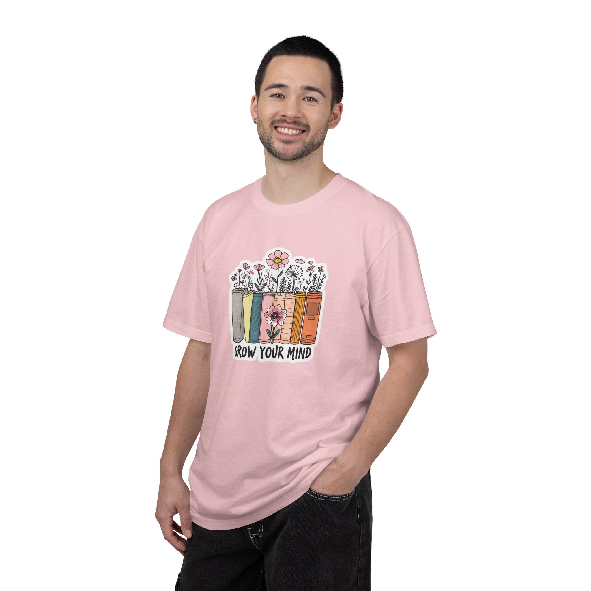 Grow Your Mind Book Stack T-Shirt