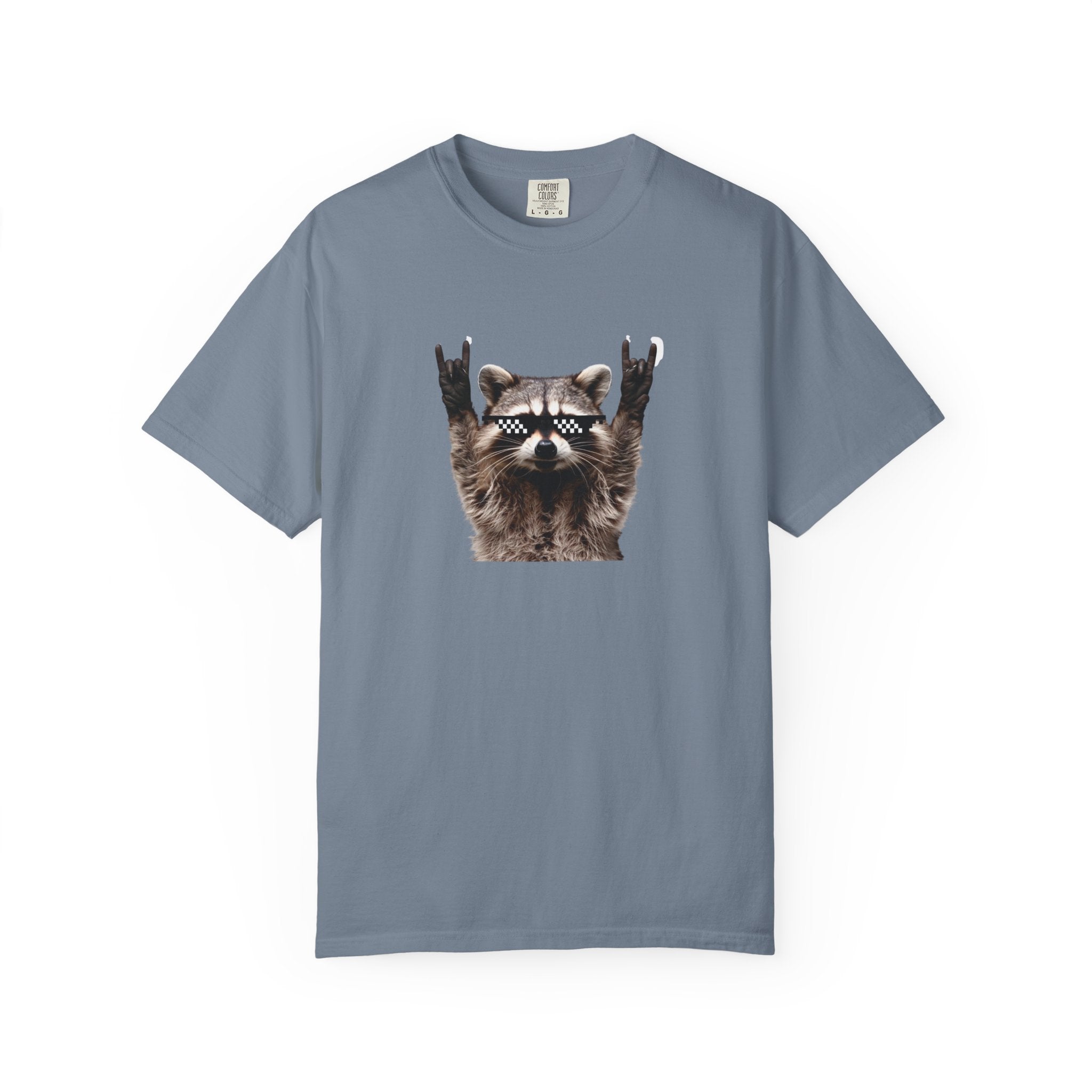 Rock On Raccoon T-Shirt — Cool Sunglasses Graphic Tee