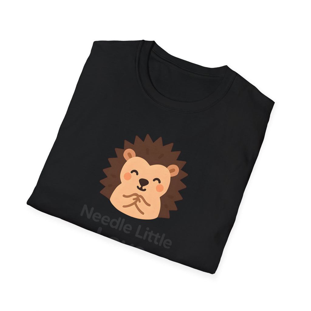 Hedgehog "Needle Little Love" T-Shirt — Cute Animal Graphic Tee