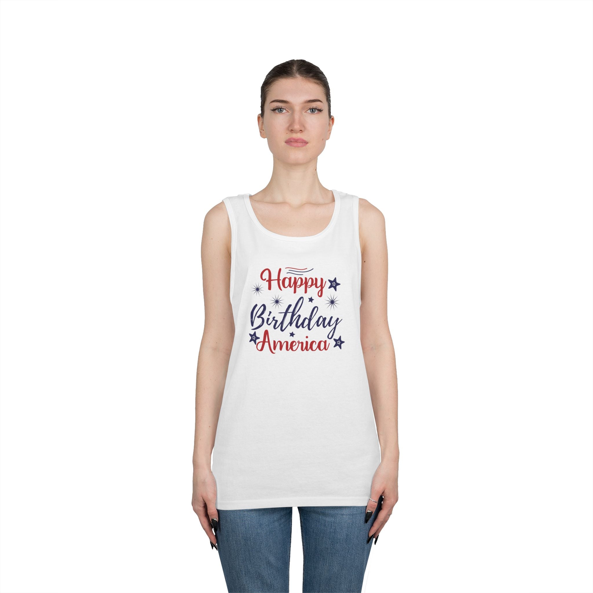 Patriotic "Happy Birthday America" Tank