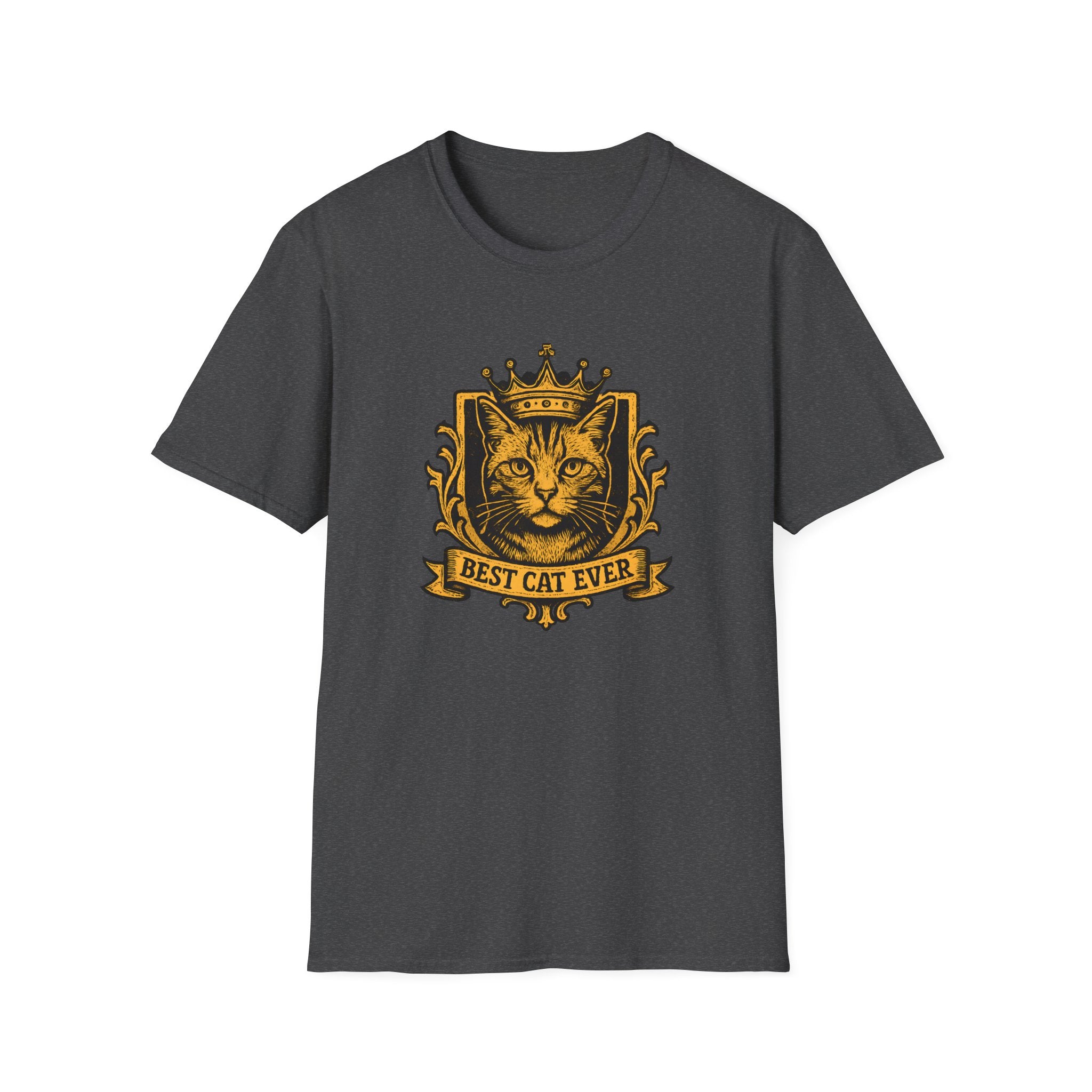 Cat Crest T-Shirt — "Best Cat Ever" Vintage Royal Cat Tee