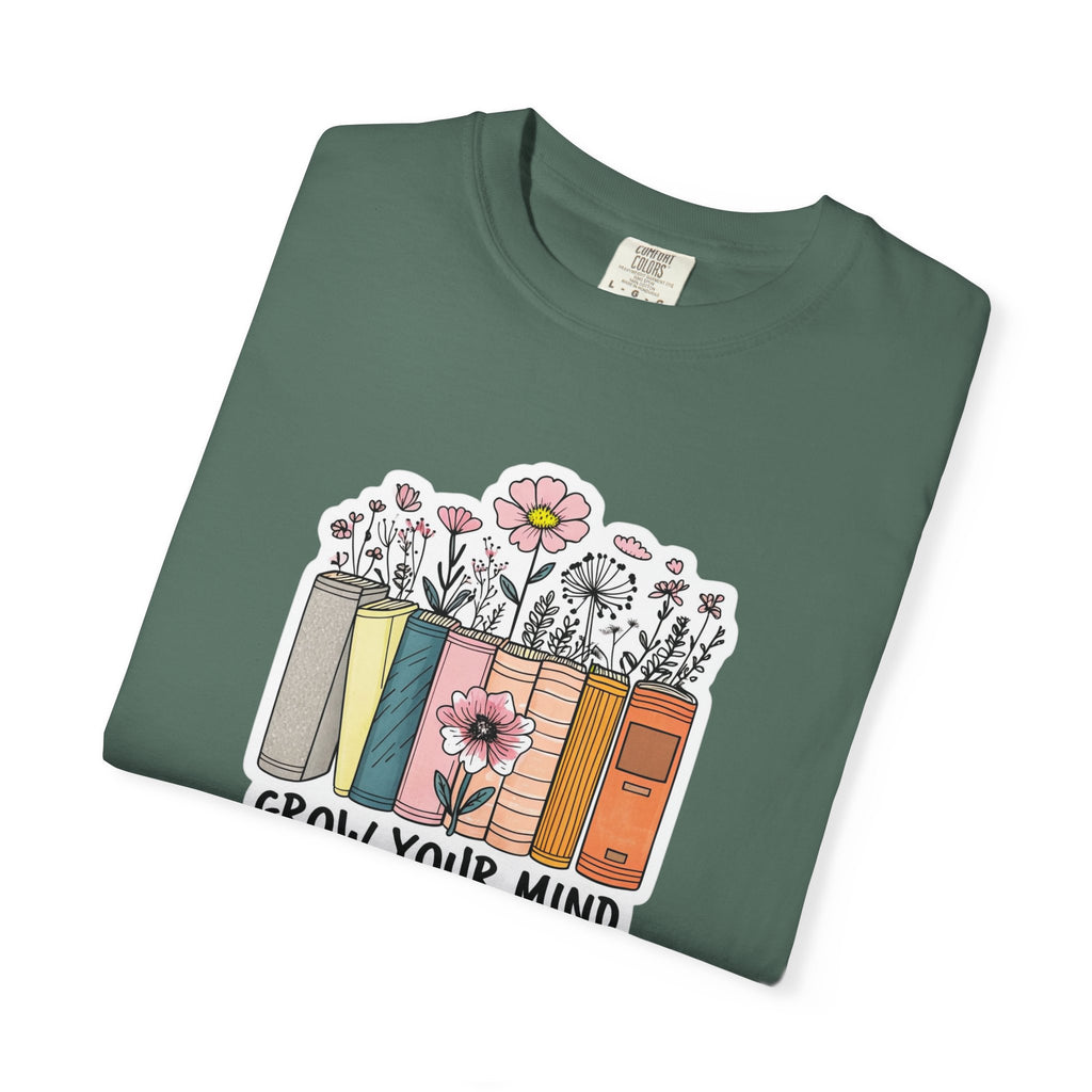 Grow Your Mind Book Stack T-Shirt
