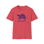 T-Shirt — "Roll With It" Turtle Skateboard Graphic Tee