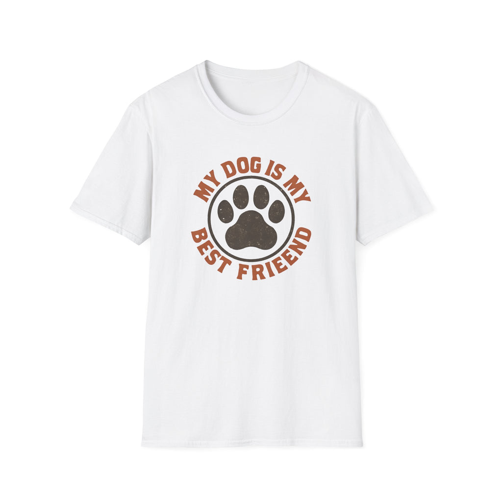 Dog Lover T‑Shirt — "My Dog Is My Best Friend" Paw Print Tee