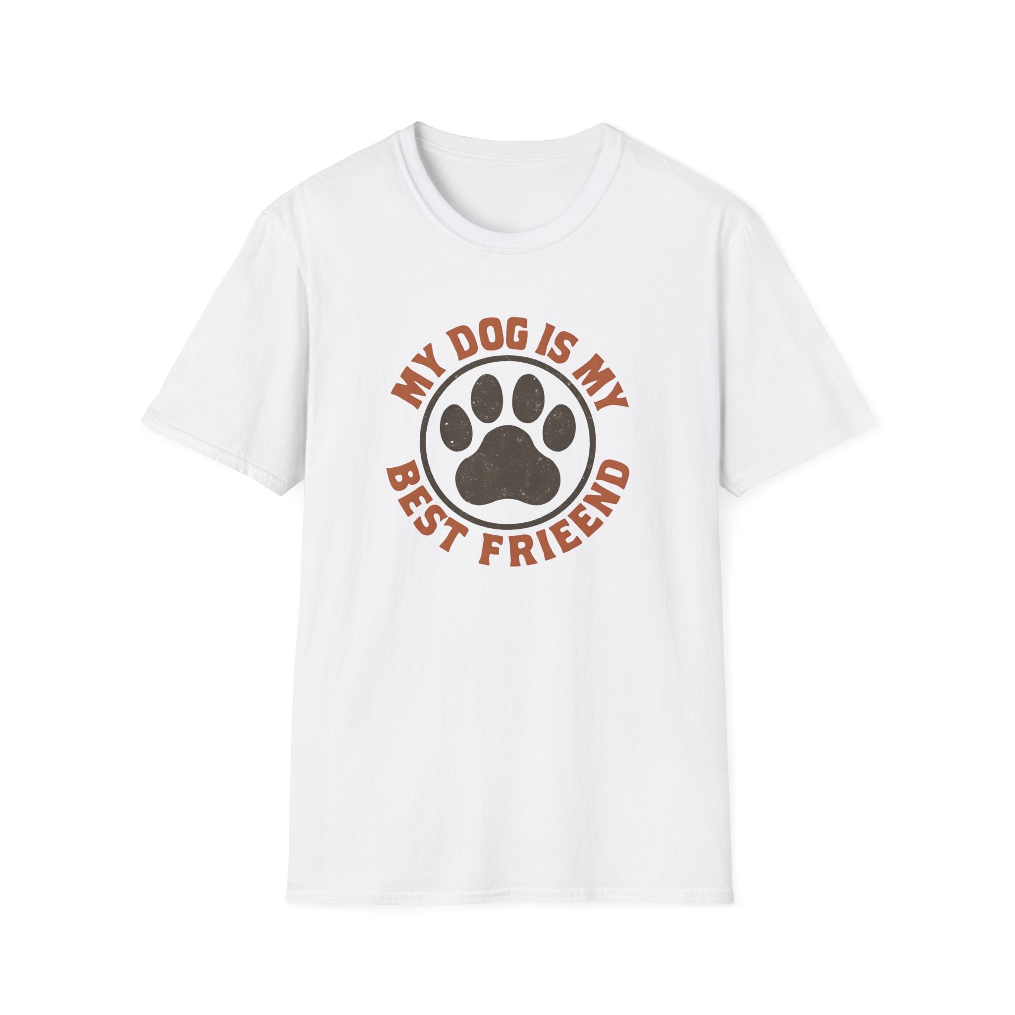 Dog Lover T‑Shirt — "My Dog Is My Best Friend" Paw Print Tee