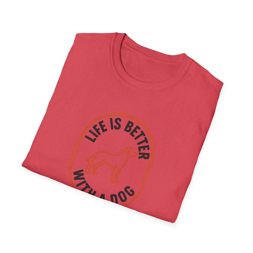 Life Is Better With A Dog T-Shirt — Minimal Dog Lover Tee
