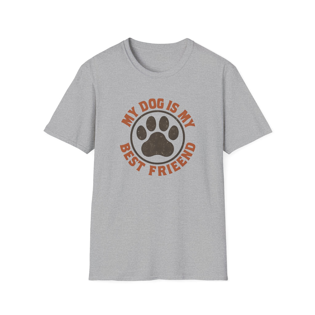 Dog Lover T‑Shirt — "My Dog Is My Best Friend" Paw Print Tee