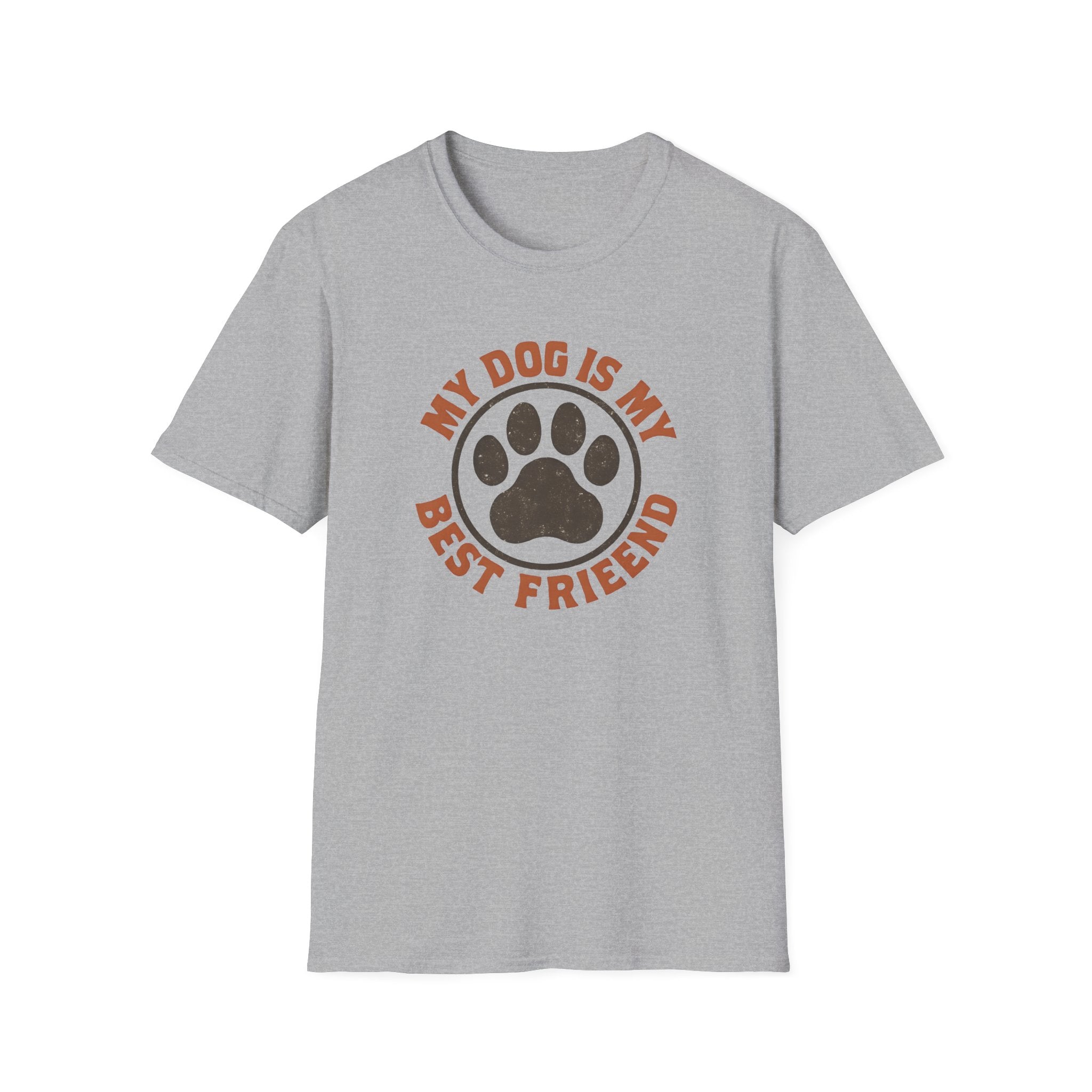 Dog Lover T‑Shirt — "My Dog Is My Best Friend" Paw Print Tee