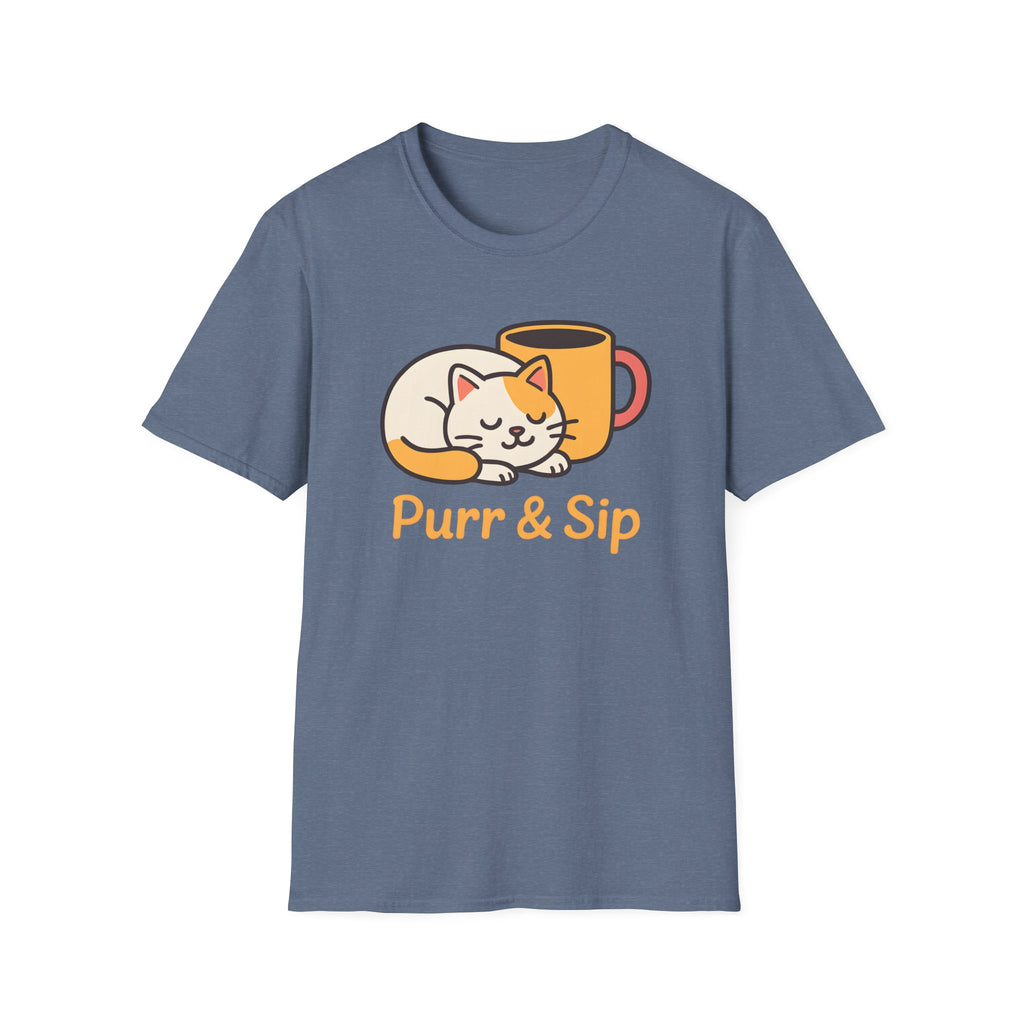 Purr & Sip Cat Coffee T-Shirt