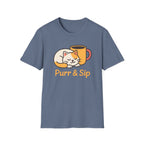 Purr & Sip Cat Coffee T-Shirt