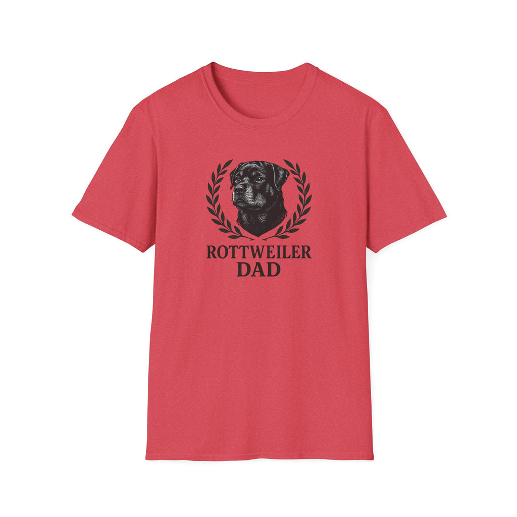 Rottweiler Dad T-Shirt — Dog Dad Tee with Rottweiler Portrait