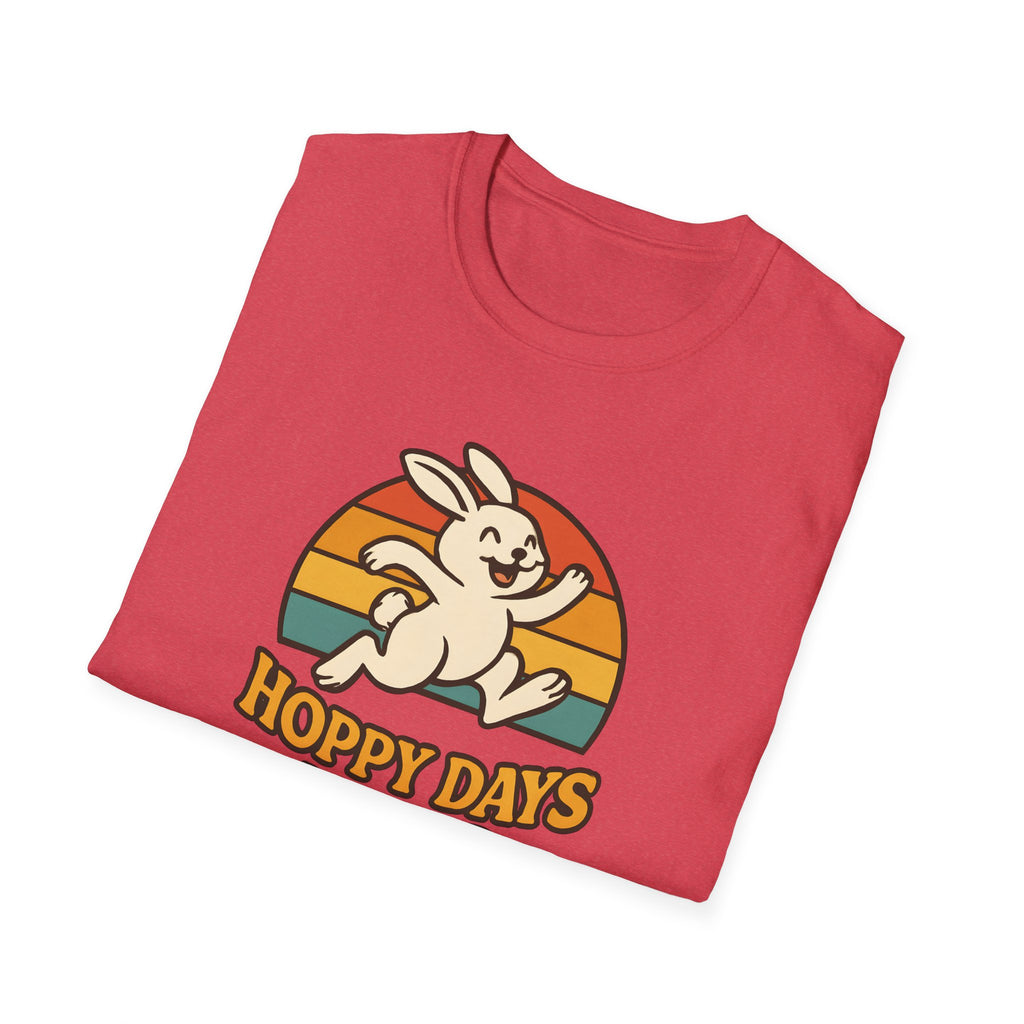 Hoppy Days Ahead T-Shirt — Retro Bunny Easter Tee