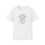 Paw-fect Life T-Shirt — Floral Paw Print Tee for Dog & Cat Lovers